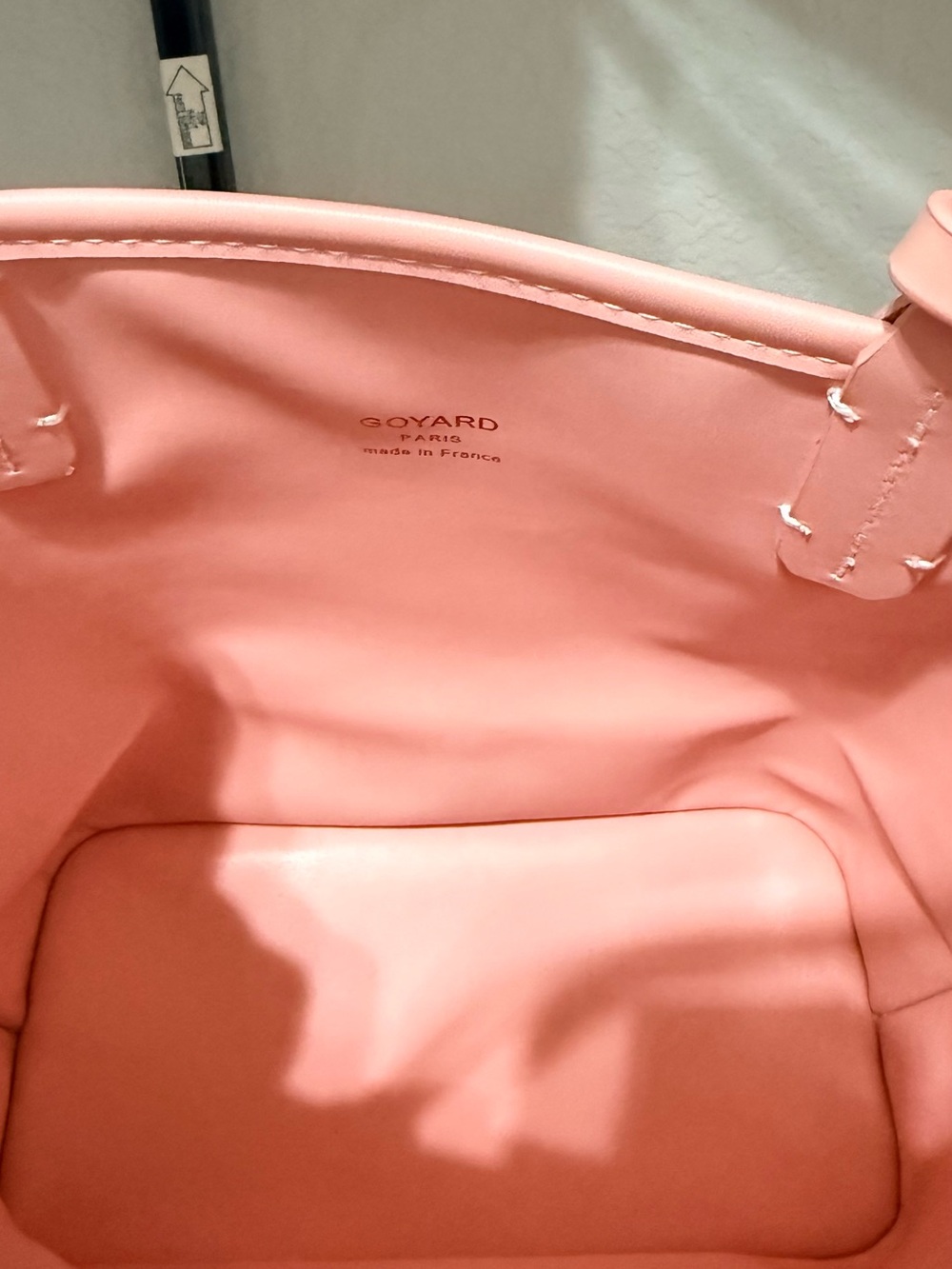 Pink Patterned ReversibleTote with Matching Pouch - Picture 2 of 3